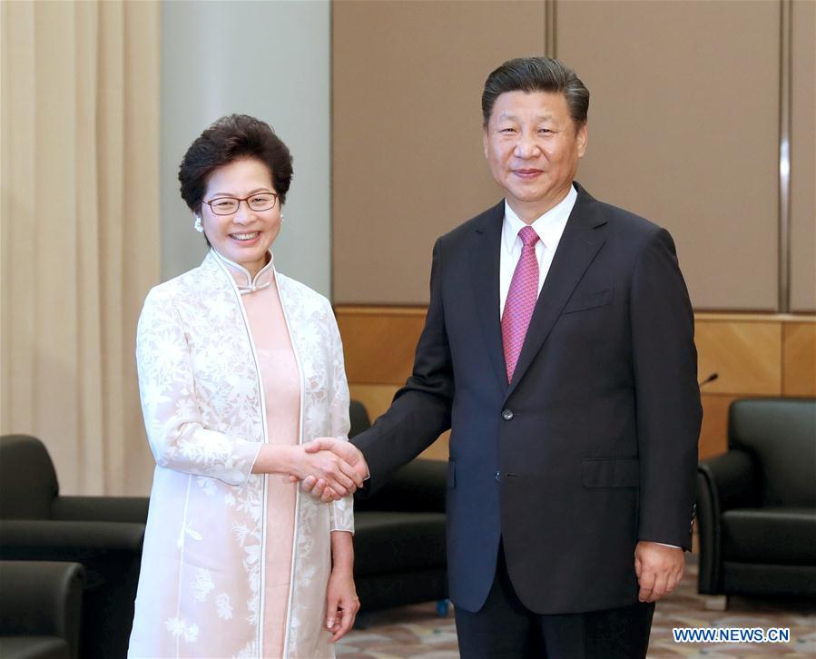 CHINA-HONG KONG-XI JINPING-LAM CHENG YUET-NGOR-MEETING (CN)