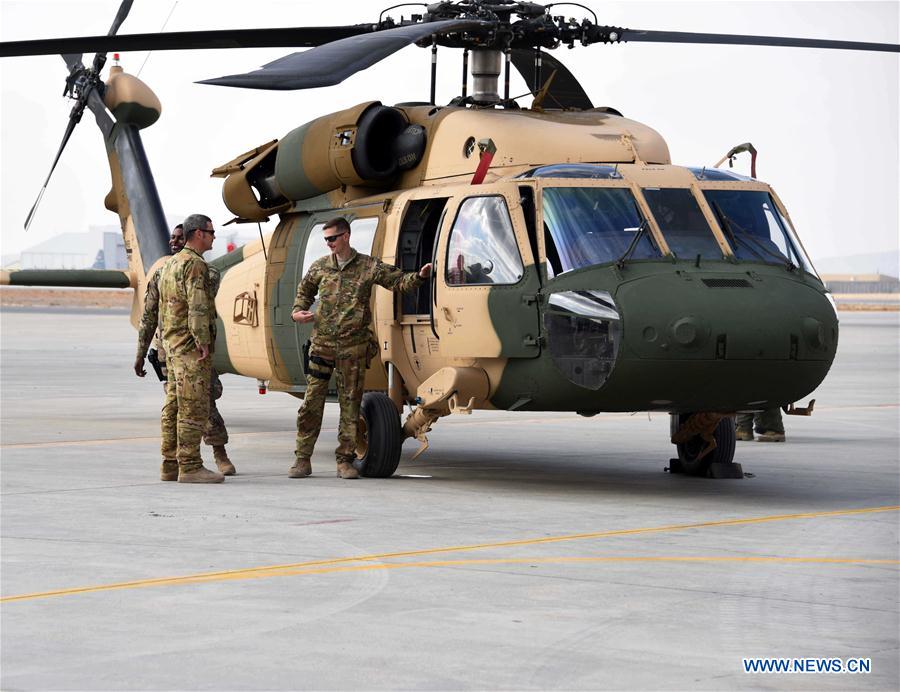 AFGHANISTAN-KANDAHAR-HANDOVER CEREMONY-HELICOPTER