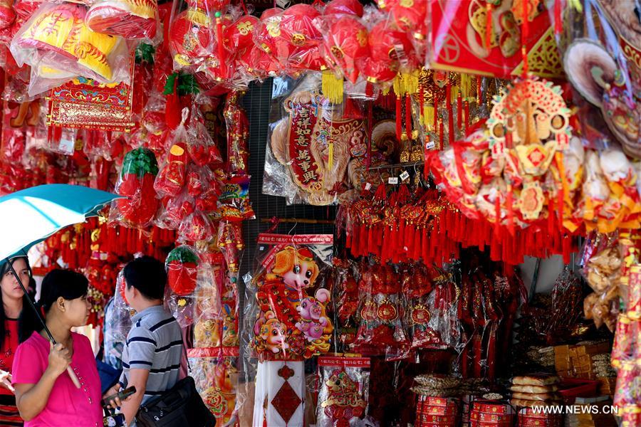 MYANMAR-YANGON-CHINESE NEW YEAR-DECORATION