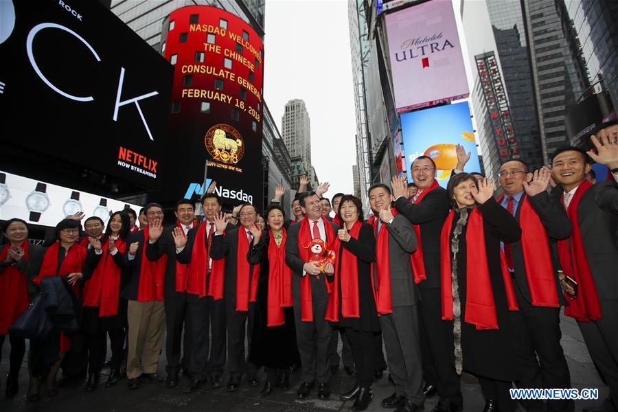 U.S.-NEW YORK-NASDAQ-CHINESE NEW YEAR-OPENING BELL