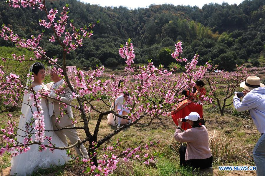 CHINA-ZHEJIANG-WEDDING-PEACH FOREST(CN)