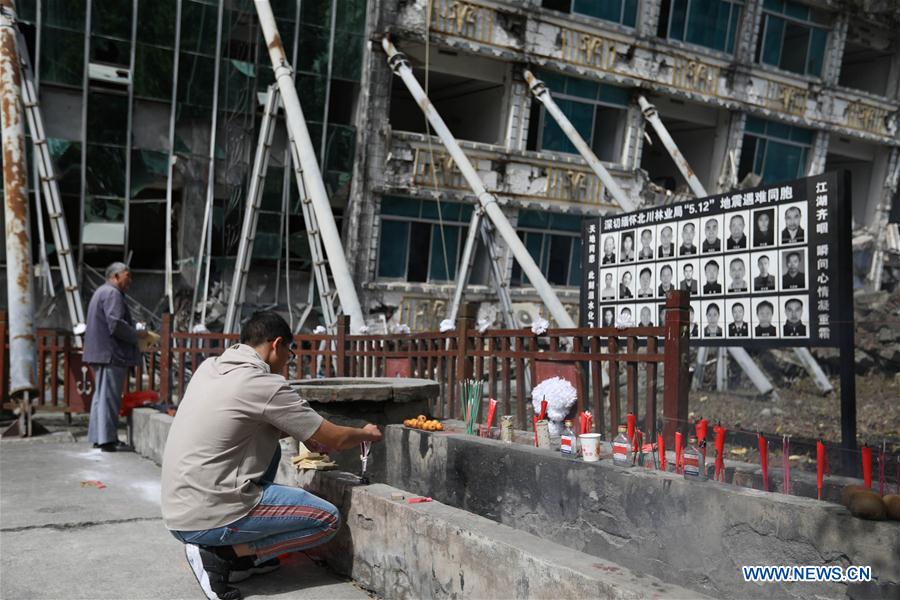 CHINA-SICHUAN-BEICHUAN-EARTHQUAKE-DECADE-MOURNING (CN)