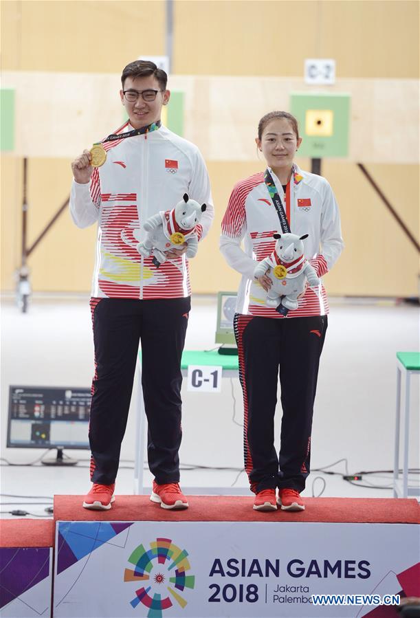 (SP)INDONESIA-PALEMBANG-ASIAN GAMES-SHOOTING-10M AIR PISTOL MIXED TEAM