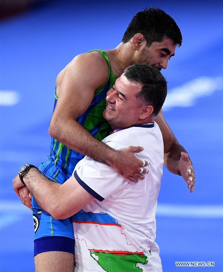 (SP)INDONESIA-JAKARTA-ASIAN GAMES-WRESTLING-MEN'S FREESTYLE 74 KG