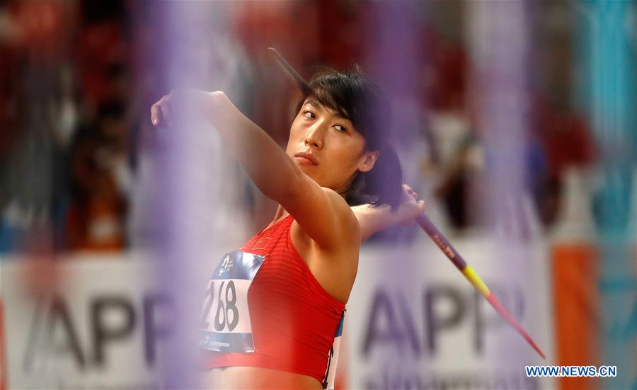 (SP)INDONESIA-JAKARTA-ASIAN GAMES-ATHLETICS-WOMEN'S JAVELIN THROW