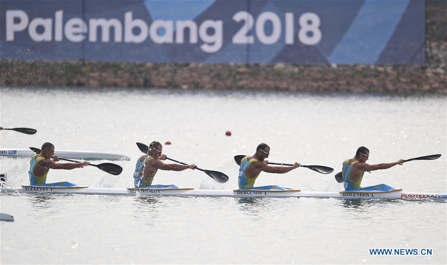 (SP)INDONESIA-PALEMBANG-ASIAN GAMES-MEN'S KAYAK FOUR 500M