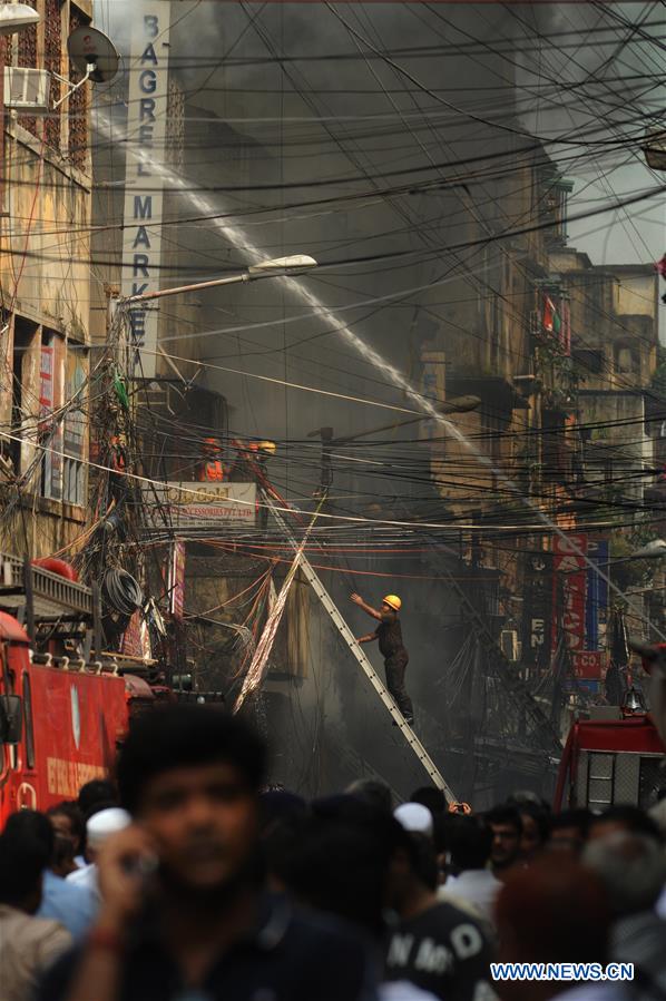 INDIA-KOLKATA-FIRE AT MARKET