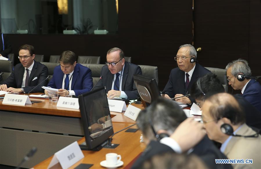 BELGIUM-BRUSSELS-EU-CHINA-SENIOR OFFICIALS-DIALOGUE