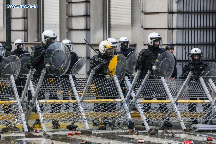 BELGIUM-BRUSSELS-YELLOW VEST-PROTEST