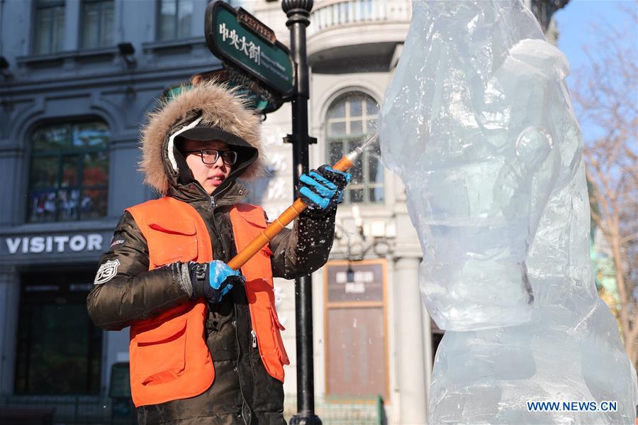 CHINA-HARBIN-ICE SCULPTURE-COMPETITION (CN)