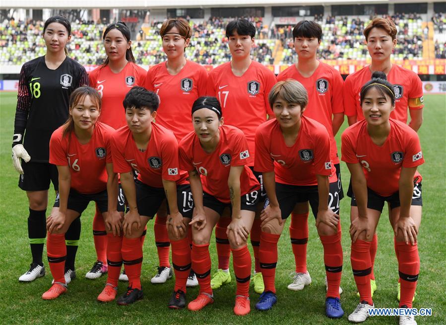 (SP)CHINA-WUHUA-FOOTBALL-WOMEN-SOUTH KOREA VS ROMANIA