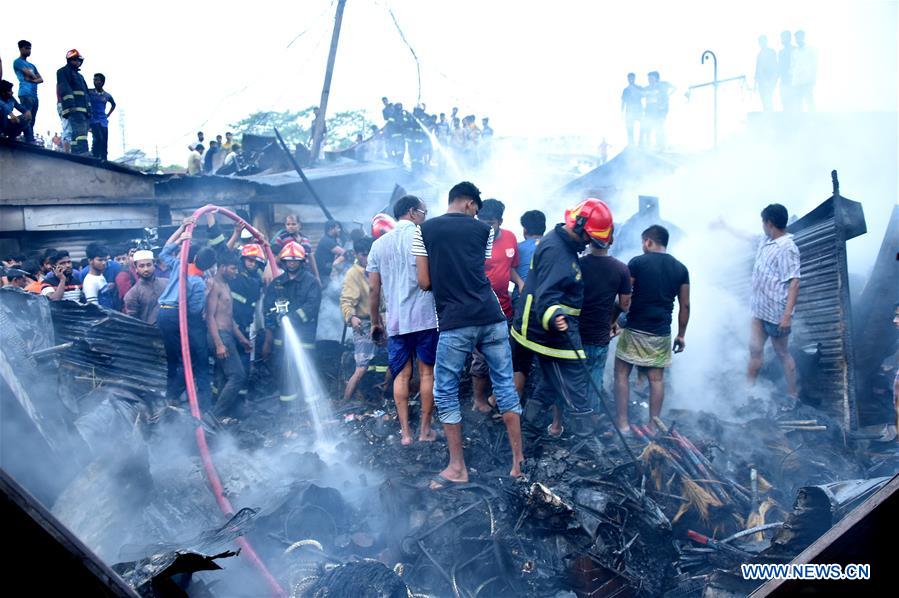 BANGLADESH-DHAKA-KITCHEN MARKET-FIRE