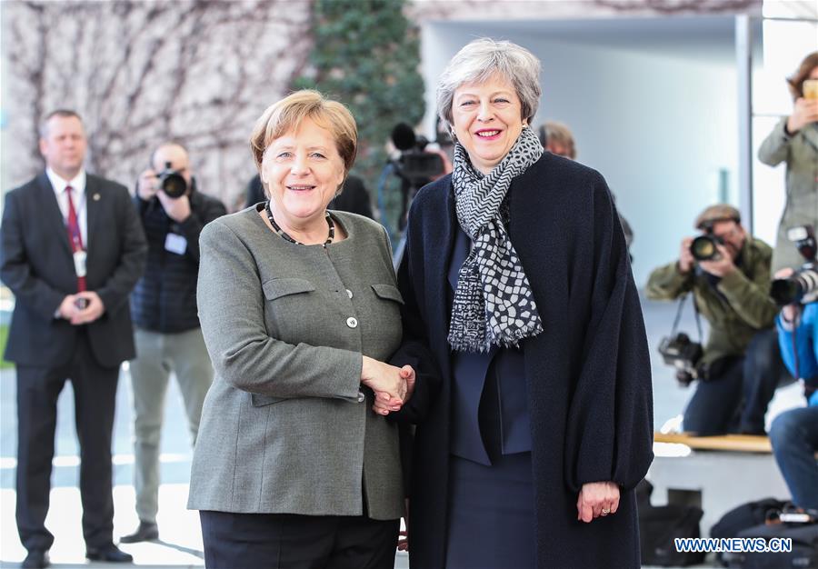 GERMANY-BERLIN-BRITAIN-THERESA MAY-VISIT