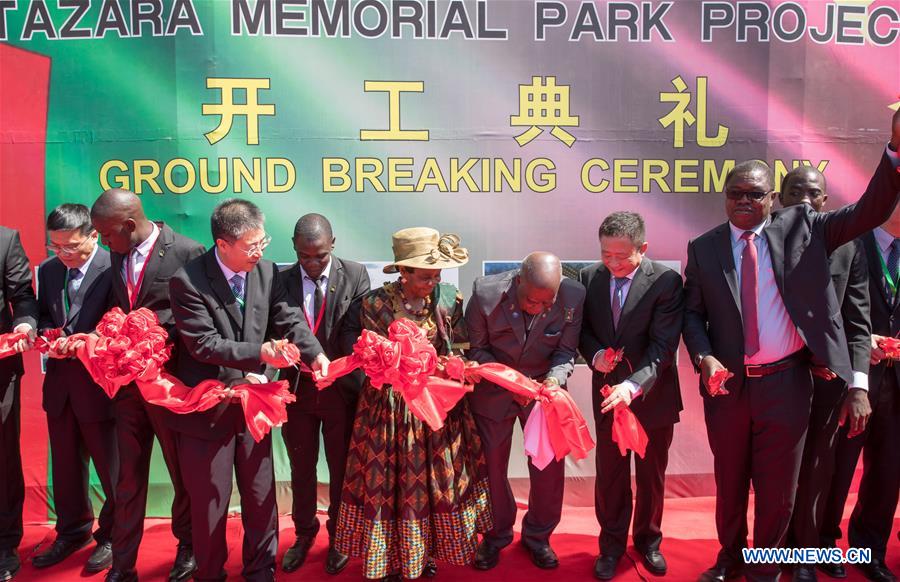 ZAMBIA-CHONGWE-TAZARA MEMORIAL PARK-GROUNDBREAKING CEREMONY