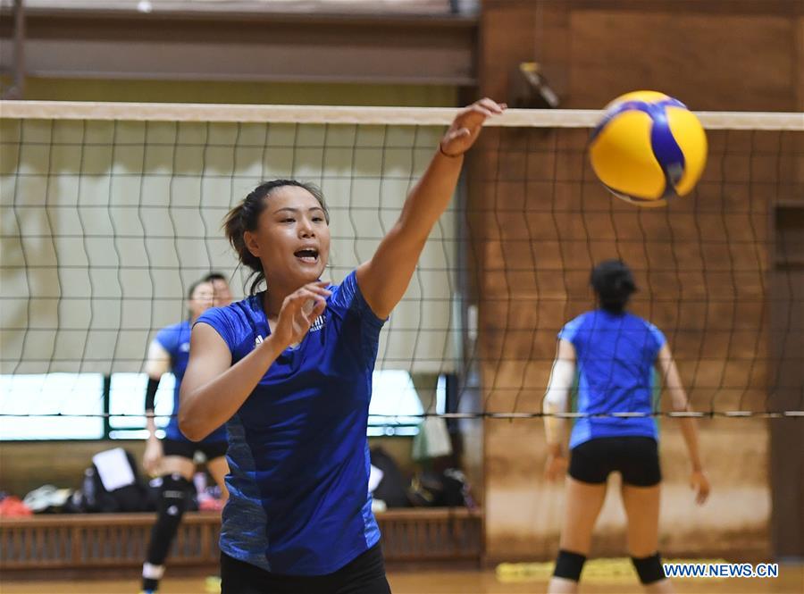 (SP)JAPAN-YOKOHAMA-VOLLEYBALL-WOMEN'S WORLD CUP-CHINA-TRAINING