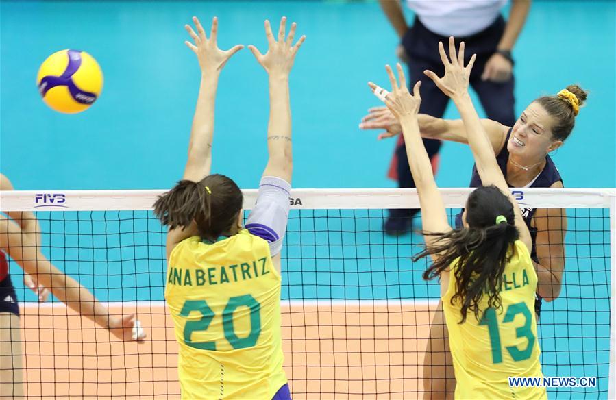 (SP)JAPAN-HAMAMATSU-VOLLEYBALL-WOMEN'S WORLD CUP-USA VS BRAZIL