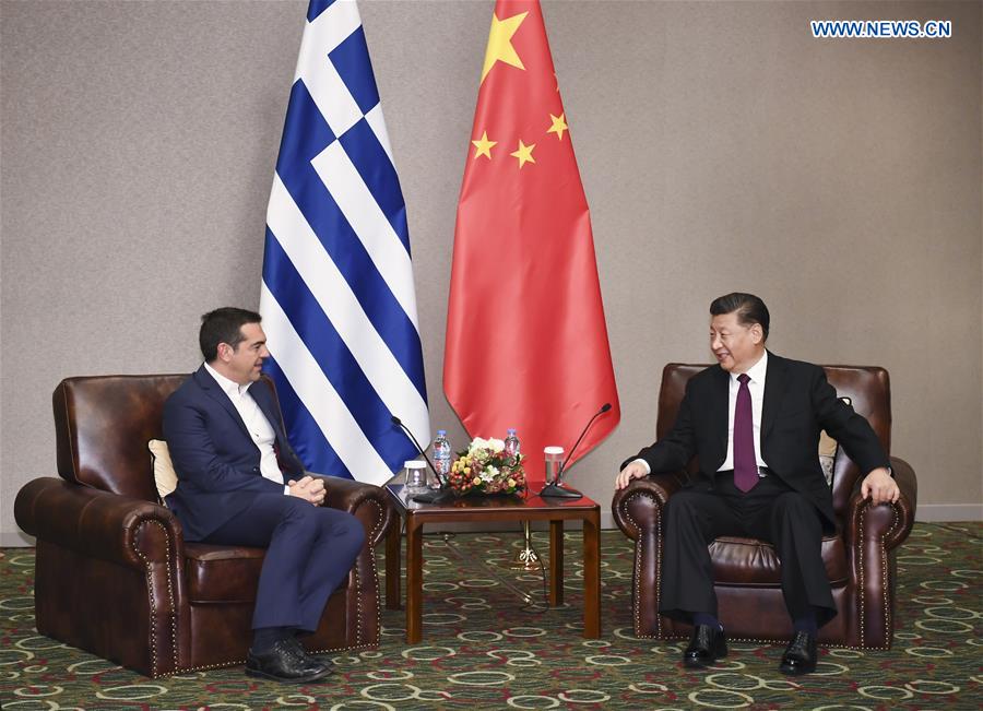 GREECE-ATHENS-XI JINPING-FORMER GREEK PM-MEETING