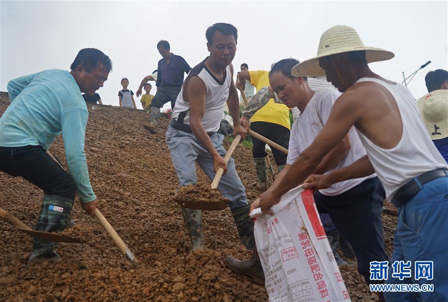 （在习近平新时代中国特色社会主义思想指引下——新时代新作为新篇章·习近平总书记关切事·图文互动）（6）洪峰浪尖，鲜红的党旗高高飘扬——记防汛抗洪一线的共产党员