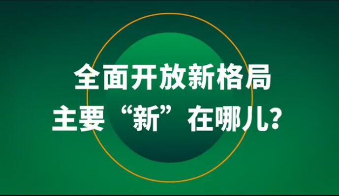 全面开放新格局主要“新”在哪儿？